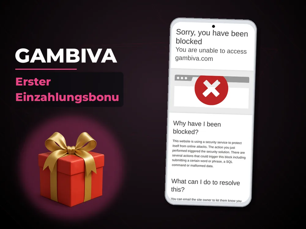 Gambiva - Erster Einzahlungsbonu