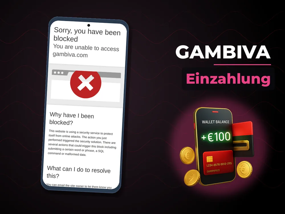 Gambiva - Einzahlung